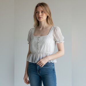 Oak + Fort Polka Dot Blouse